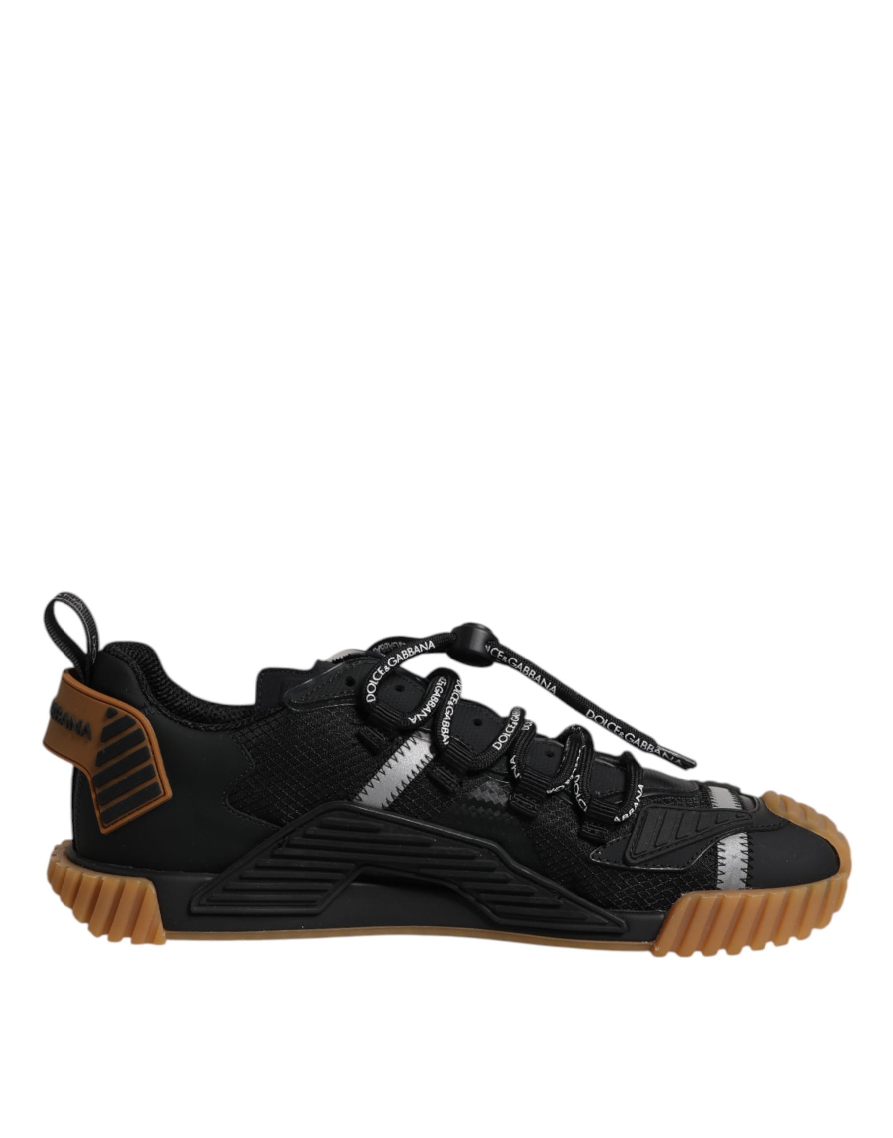 Dolce & Gabbana Black Logo Lace Up Low Top NS1 Sneakers Shoes | Regal Royce