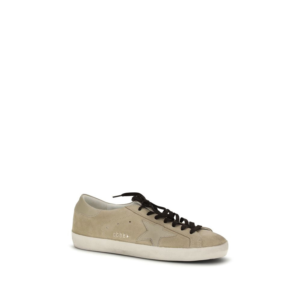 Golden Goose Beige Calf Leather Bos Taurus Low Top Sneakers | Regal Royce