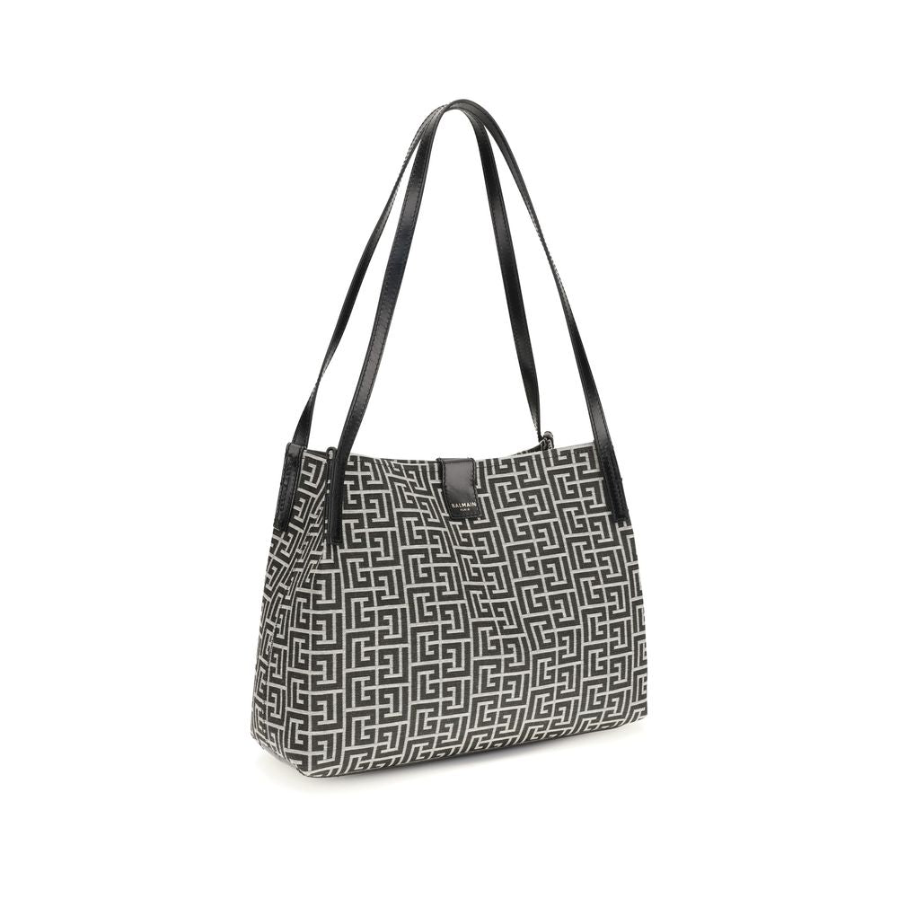 Balmain Black Cotton Shoulder Bag | Regal Royce