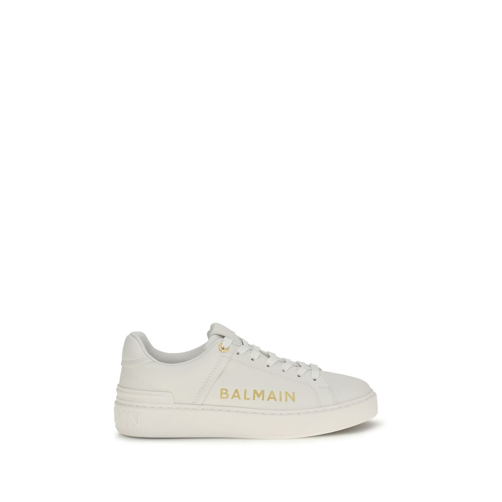 Balmain White Calf Leather Bos Taurus Low Top Sneakers | Regal Royce