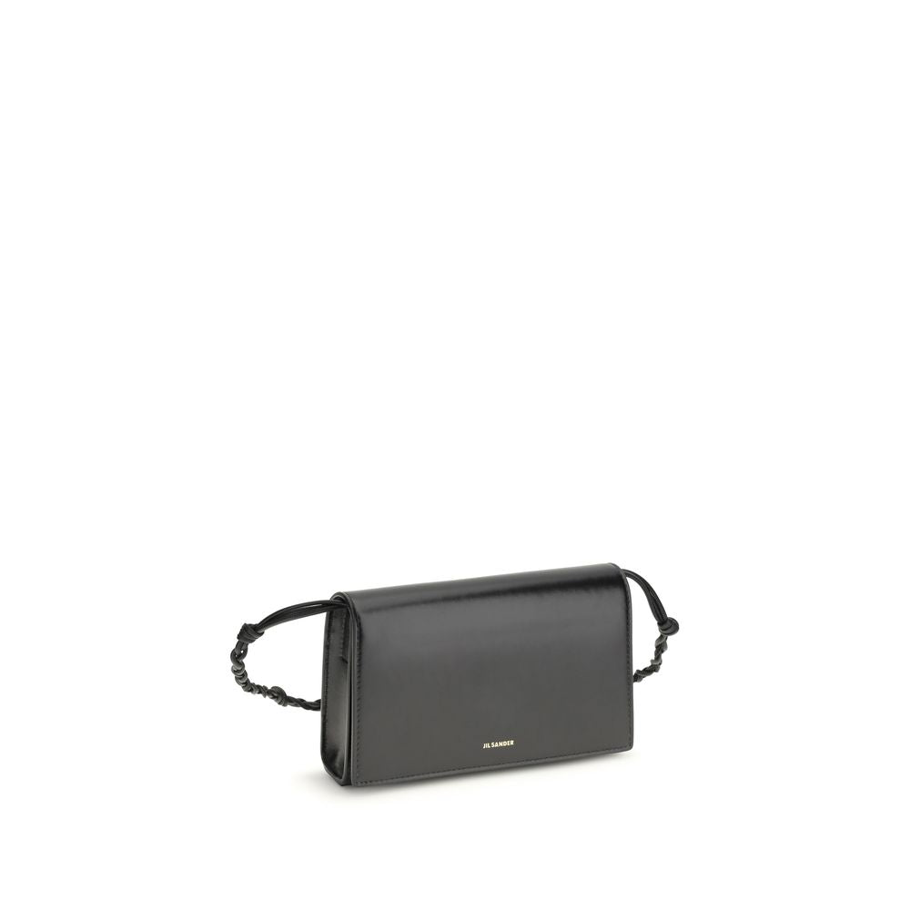 Jil Sander Black Calf Leather Bos Taurus Wallet | Regal Royce