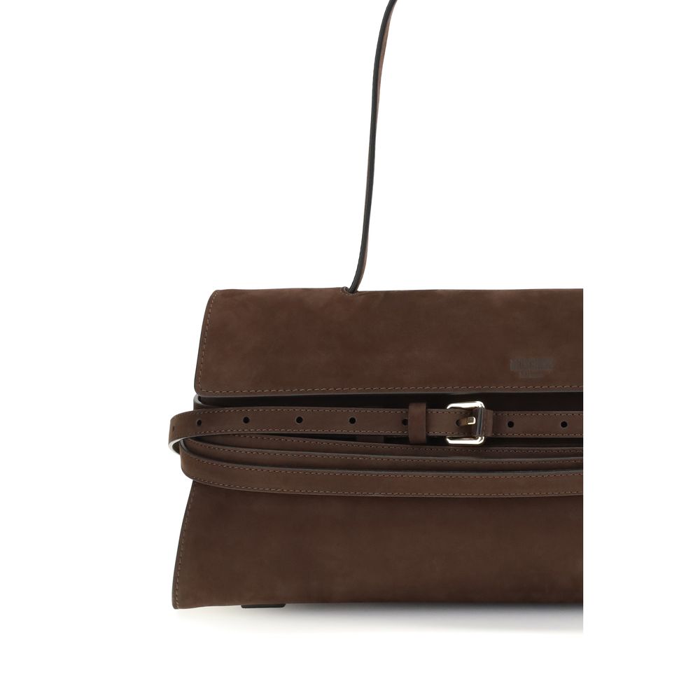 Moschino Brown Calf Leather Bos Taurus Shoulder Bag | Regal Royce