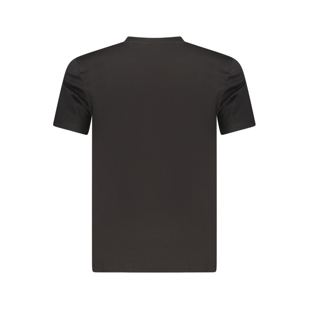 Guess Jeans Black Organic Cotton Men T-Shirt | Regal Royce