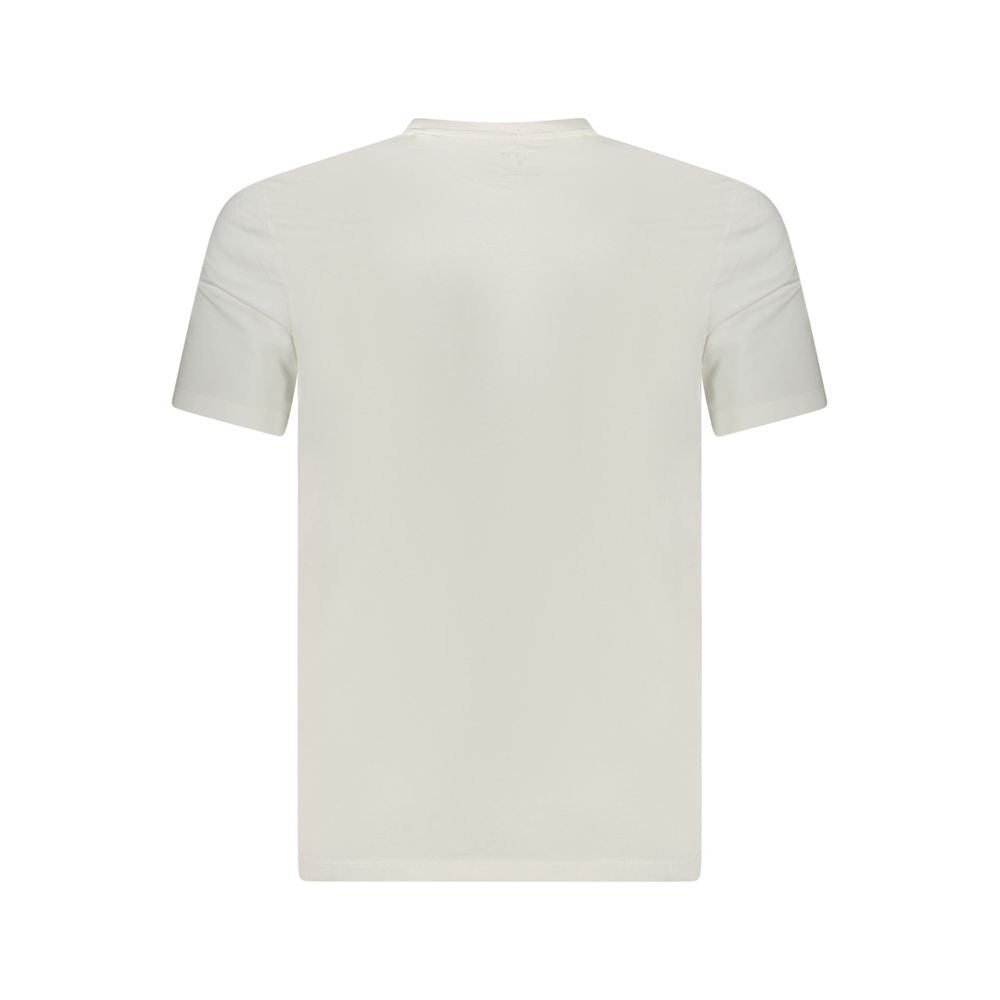 Guess Jeans White Cotton Men T-Shirt | Regal Royce