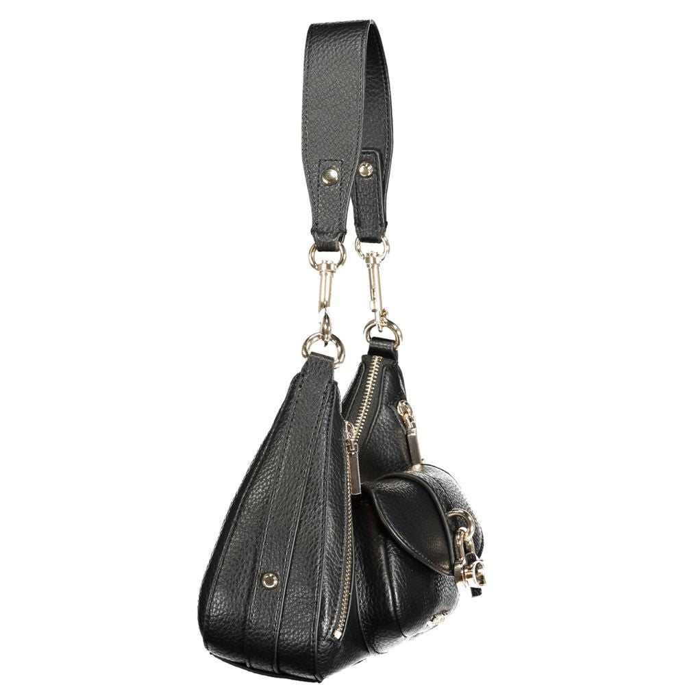Guess Jeans Black Polyurethane Women Handbag | Regal Royce