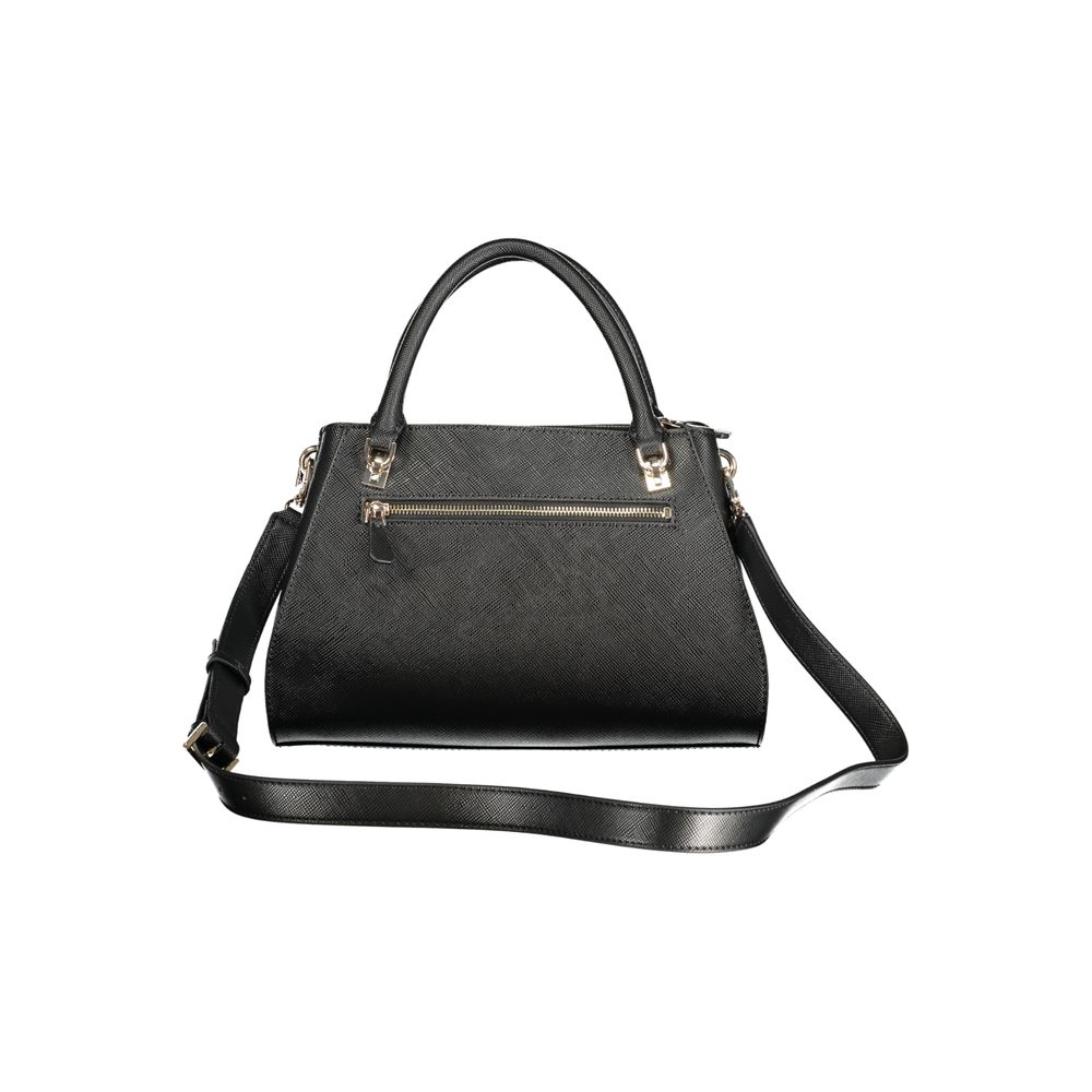 Guess Jeans Black Polyurethane Women Handbag | Regal Royce
