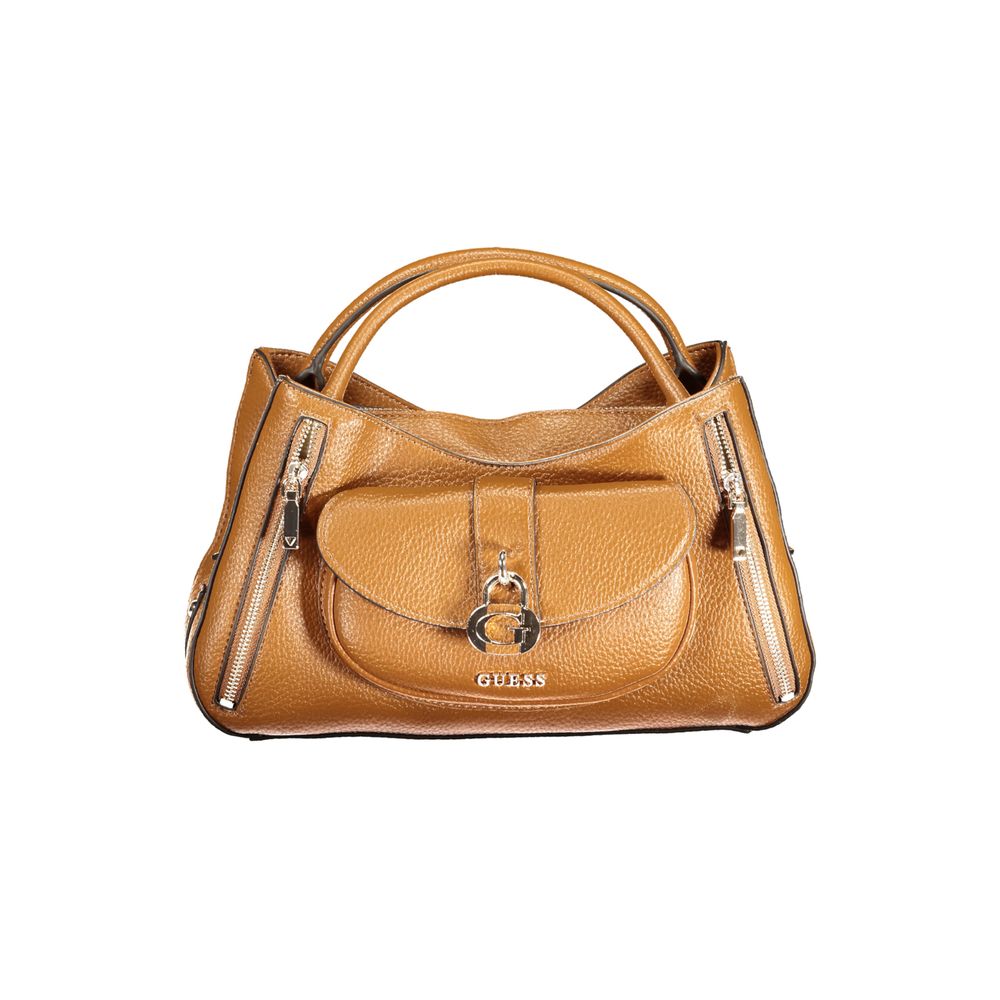 Guess Jeans Marrone Polyurethane Women Handbag | Regal Royce