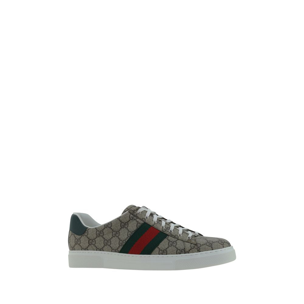 Gucci Beige Fabric Low Top Sneakers | Regal Royce