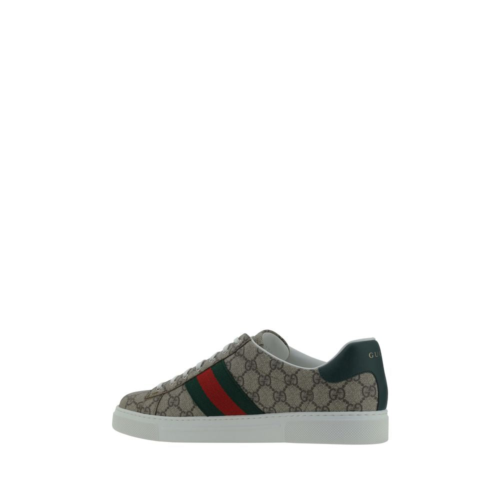 Gucci Beige Fabric Low Top Sneakers | Regal Royce