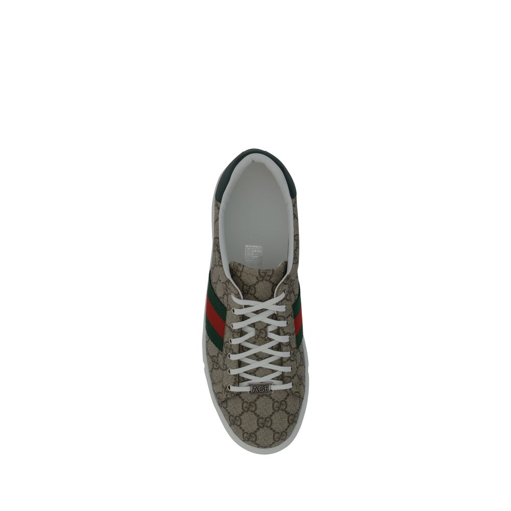 Gucci Beige Fabric Low Top Sneakers | Regal Royce