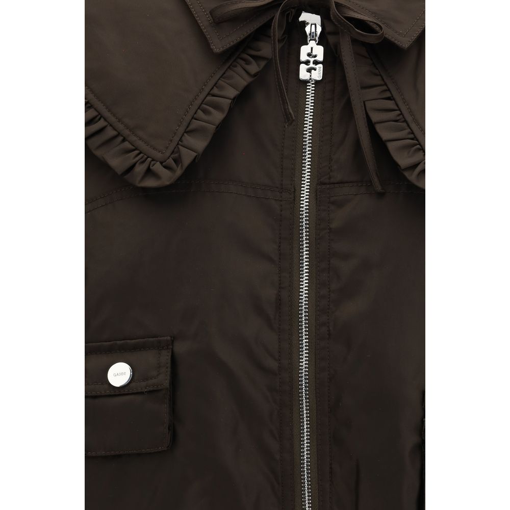 Ganni Bicolor Polyamide Bomber | Regal Royce