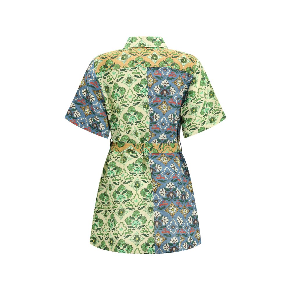 Alemais Multicolor Linen Casual Dress | Regal Royce