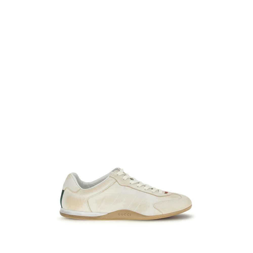 Gucci White Calf Leather Bos Taurus Low Top Sneakers | Regal Royce