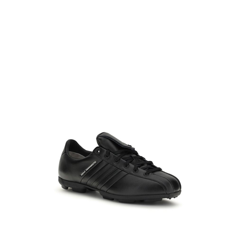 Y-3 Black Calf Leather Bos Taurus Athletic Sneakers | Regal Royce