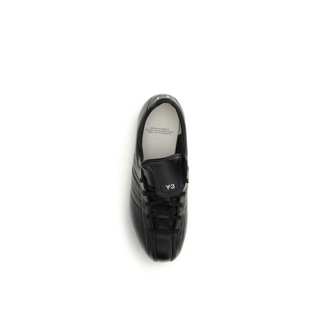 Y-3 Black Calf Leather Bos Taurus Athletic Sneakers | Regal Royce