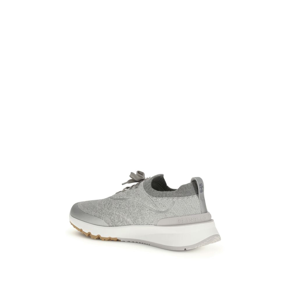 Brunello Cucinelli Gray Cotton Athletic Sneakers | Regal Royce