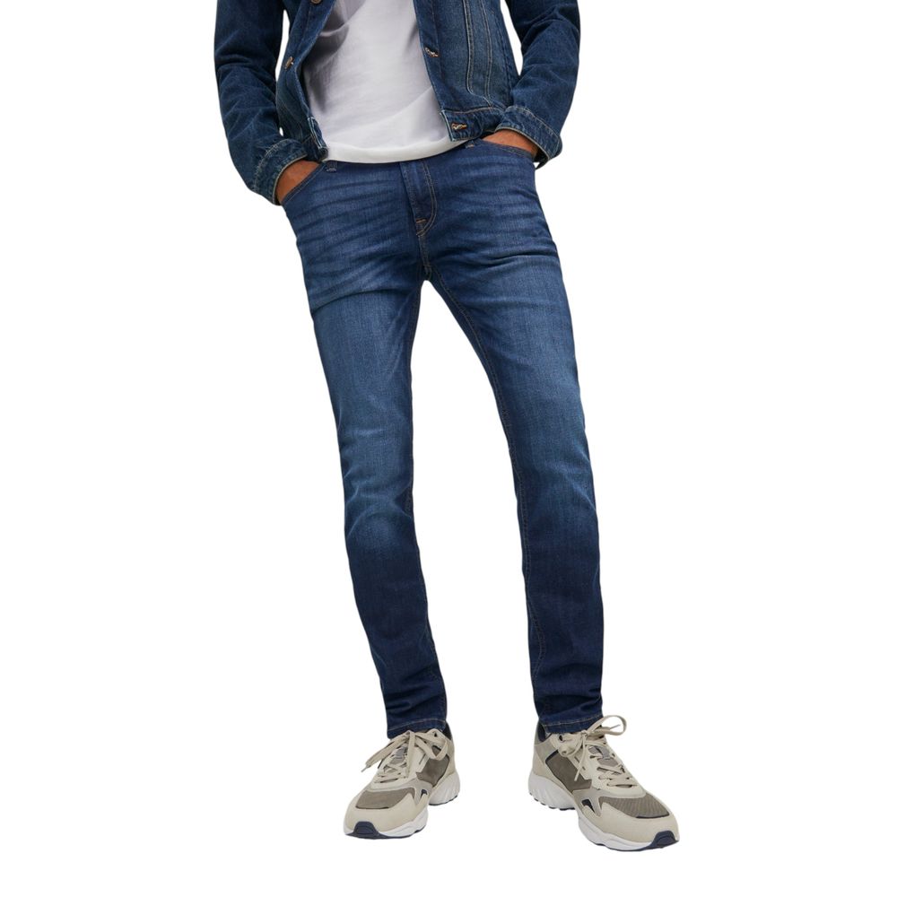 Jack Jones Blue Cotton Skinny Jeans | Regal Royce