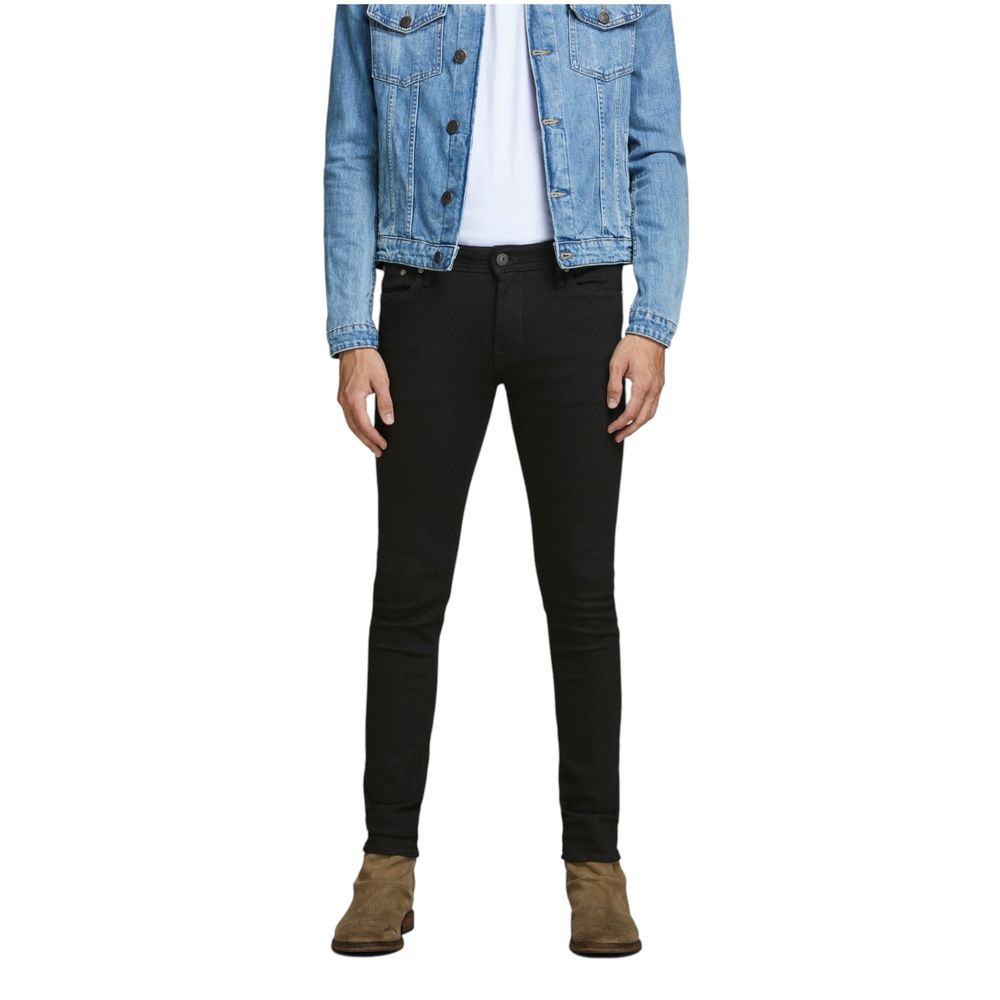 Jack Jones Black Cotton Skinny Jeans | Regal Royce