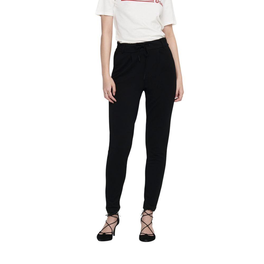 Only Black Viscose Casual Pants | Regal Royce