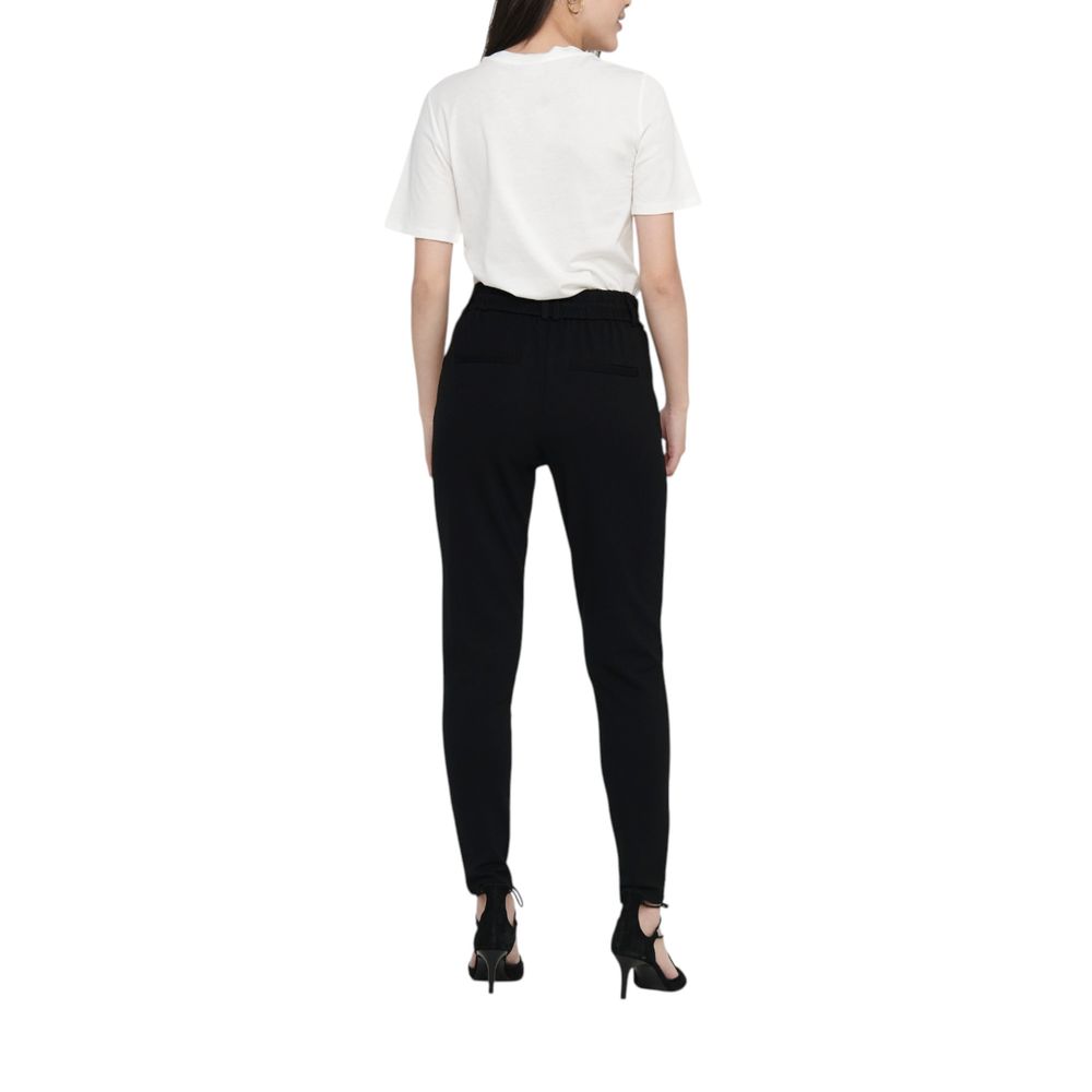 Only Black Viscose Casual Pants | Regal Royce