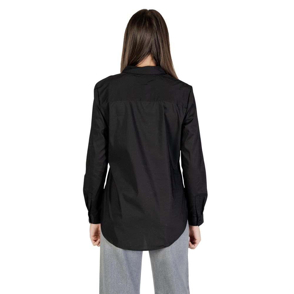 Jacqueline De Yong Black Cotton Blouse | Regal Royce