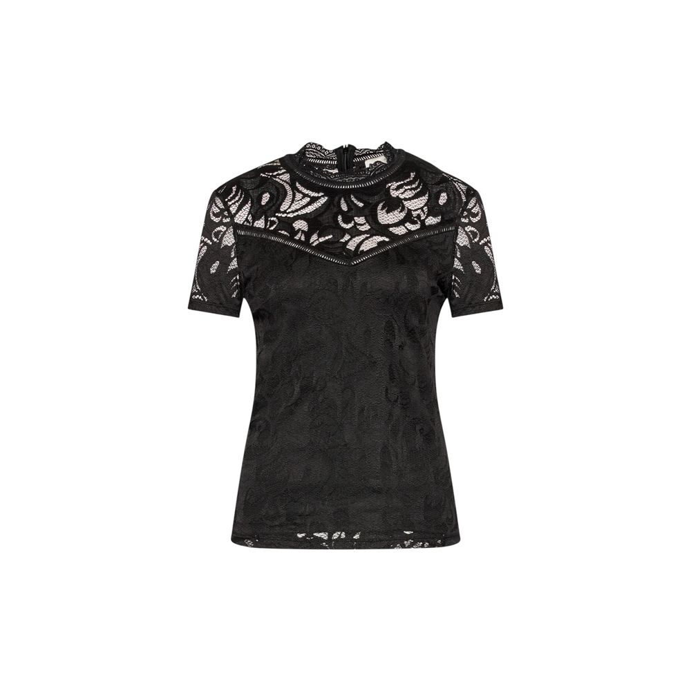 Vila Clothes Black Polyamide T-Shirt | Regal Royce