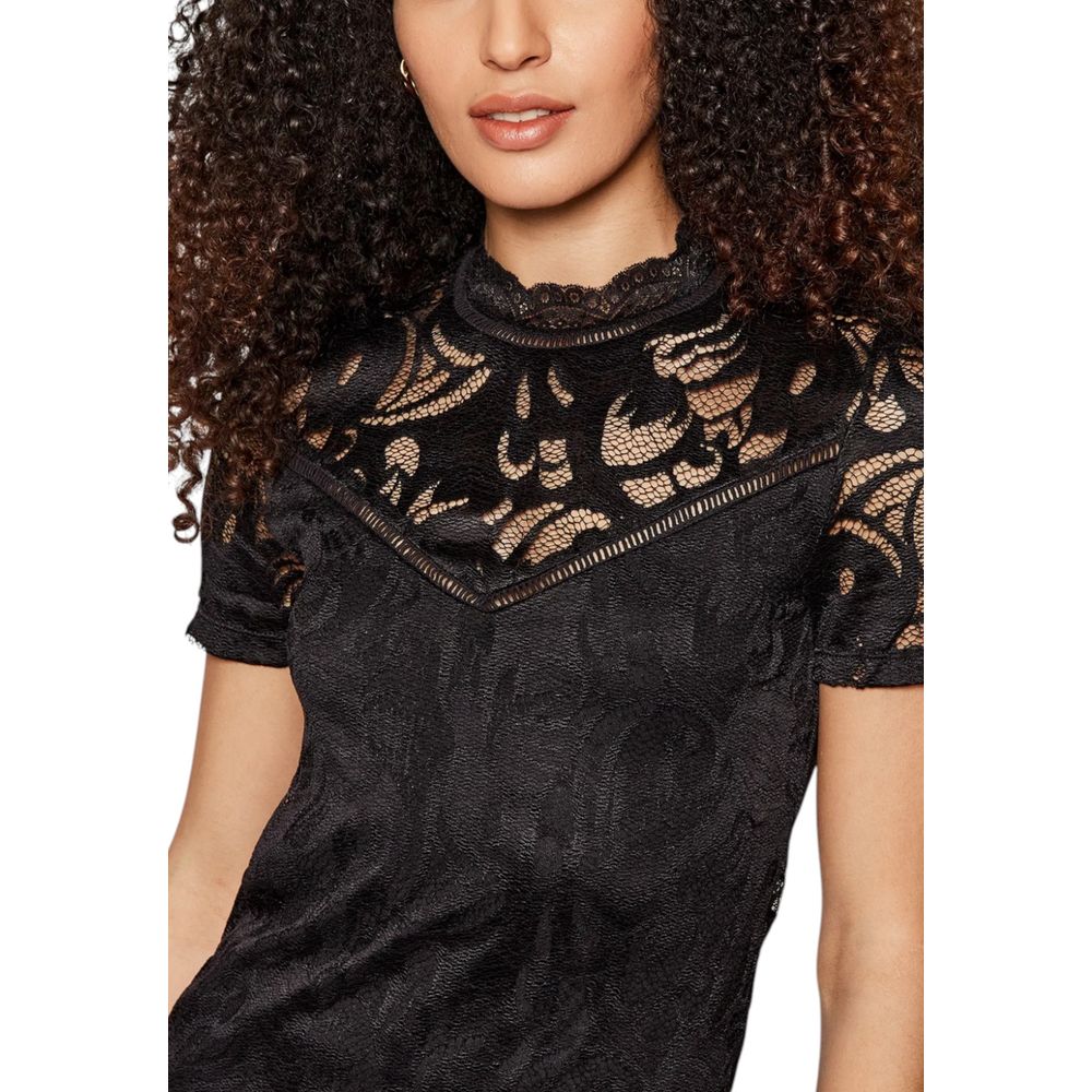 Vila Clothes Black Polyamide T-Shirt | Regal Royce