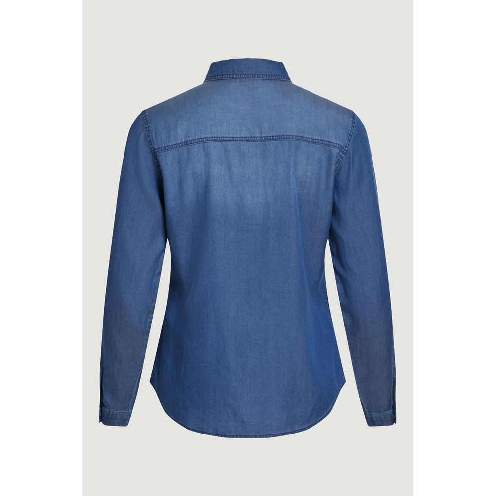 Vila Clothes Blue Cotton Blouse | Regal Royce