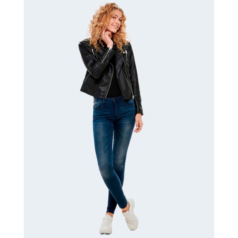 Only Black Viscose Biker Jacket | Regal Royce