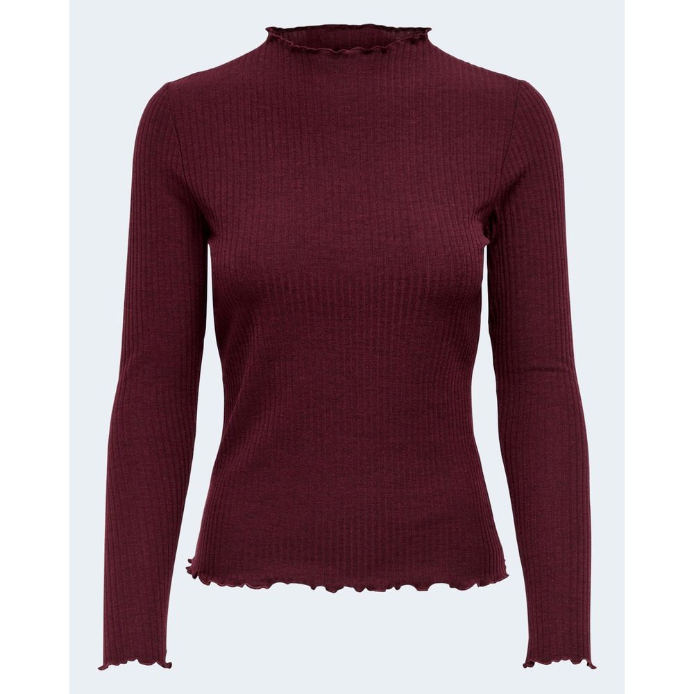 Only Bordeaux Polyester Turtleneck | Regal Royce