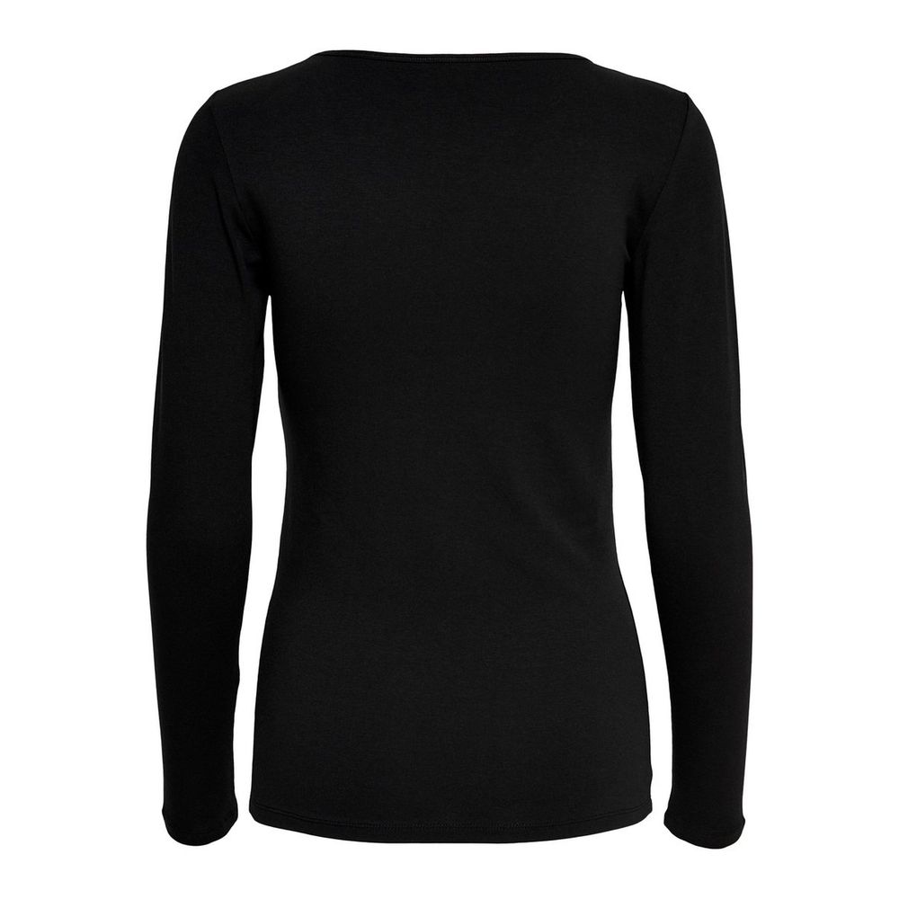 Only Black Cotton Long Sleeve T-Shirt | Regal Royce