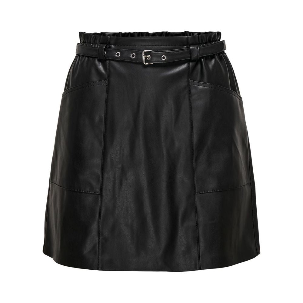 Only Black Polyester Mini Skirt | Regal Royce