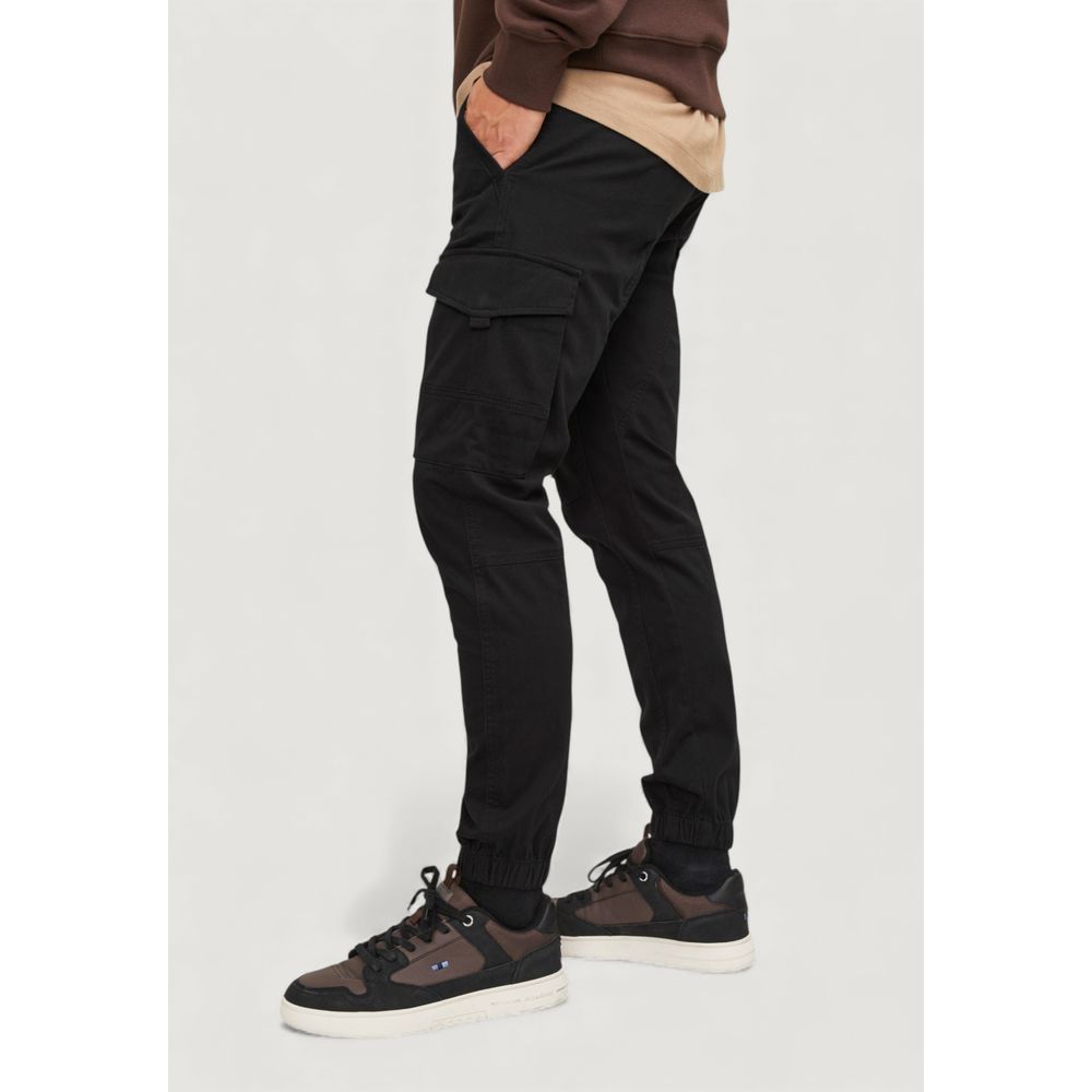 Jack Jones Black Cotton Skinny Pants | Regal Royce