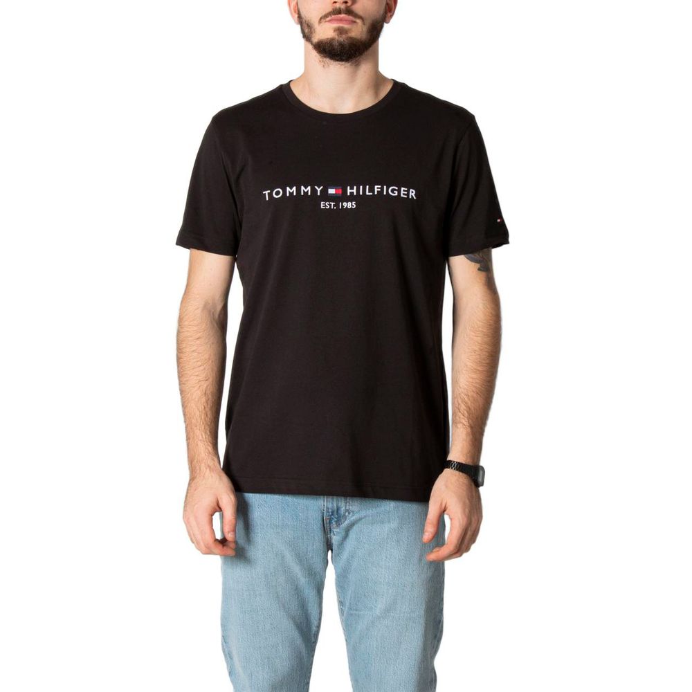 Tommy Hilfiger Black Cotton T-Shirt | Regal Royce