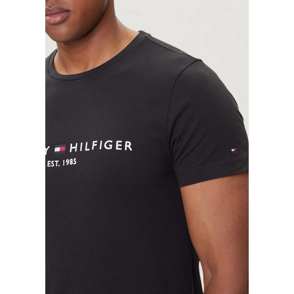 Tommy Hilfiger Black Cotton T-Shirt | Regal Royce