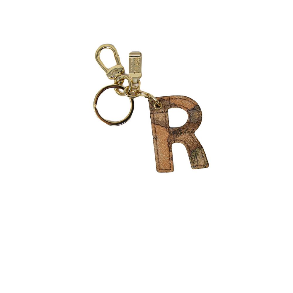 Alviero Martini Prima Classe Beige Leather Keychain | Regal Royce