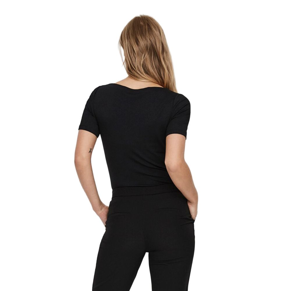 Vero Moda Black Viscose T-Shirt | Regal Royce