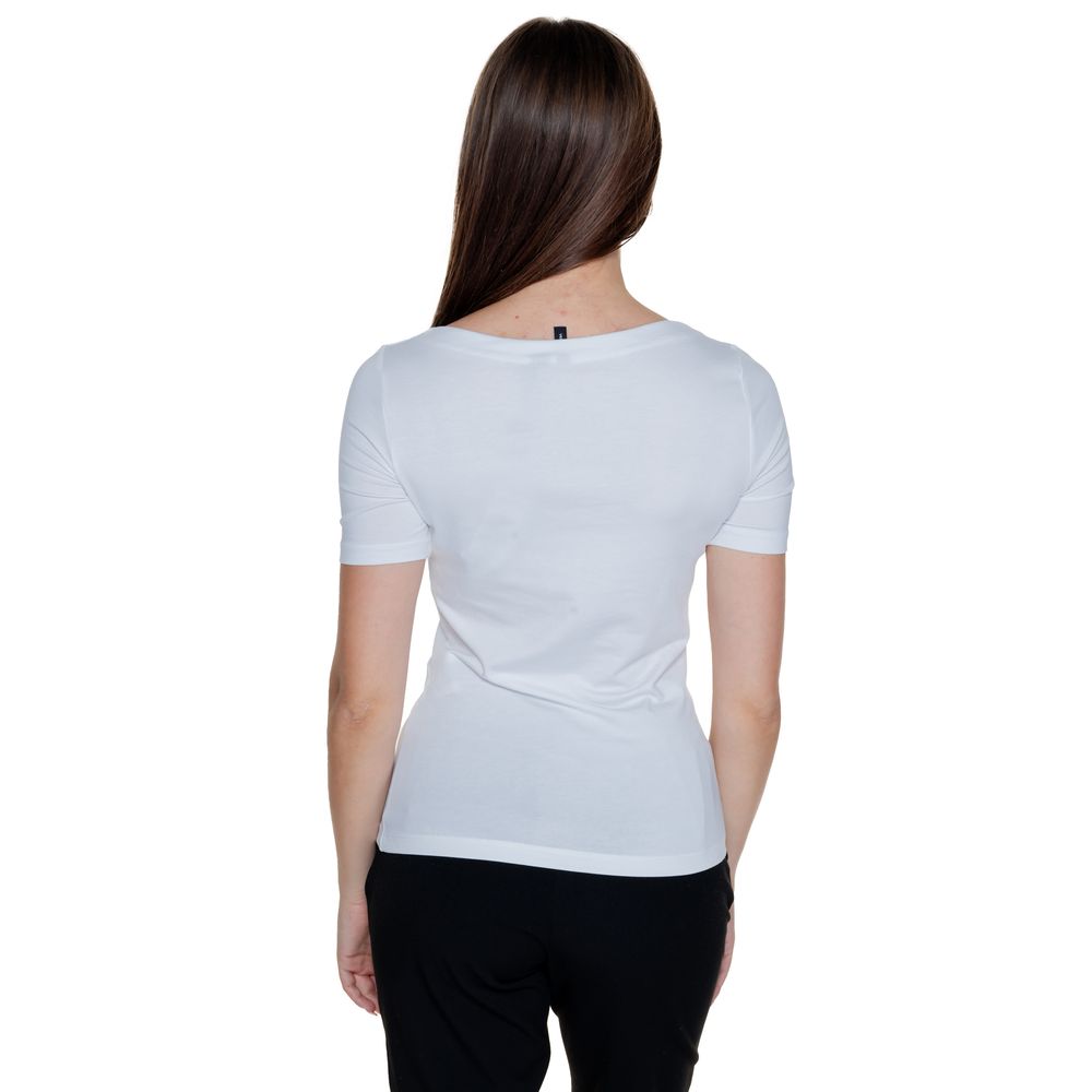 Vero Moda White Viscose T-Shirt | Regal Royce