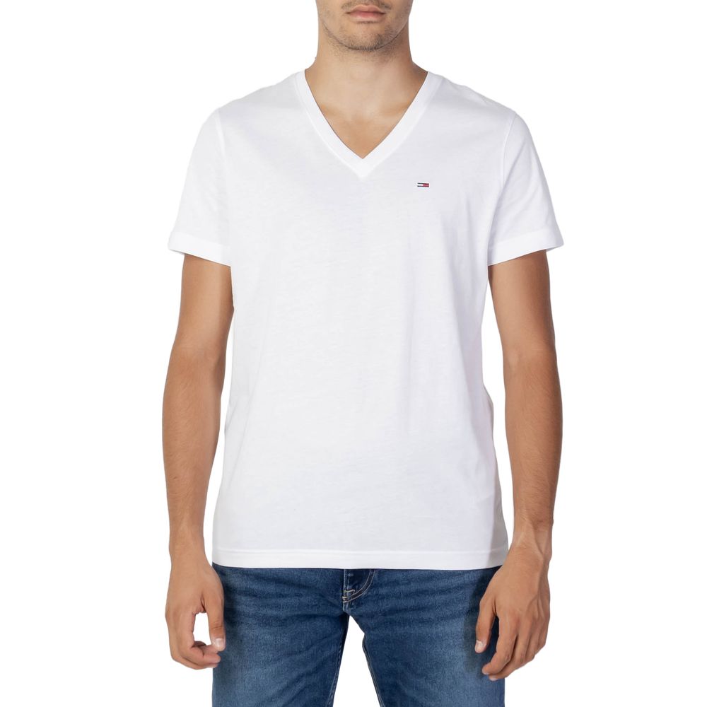 Tommy Hilfiger Jeans White Cotton T-Shirt | Regal Royce