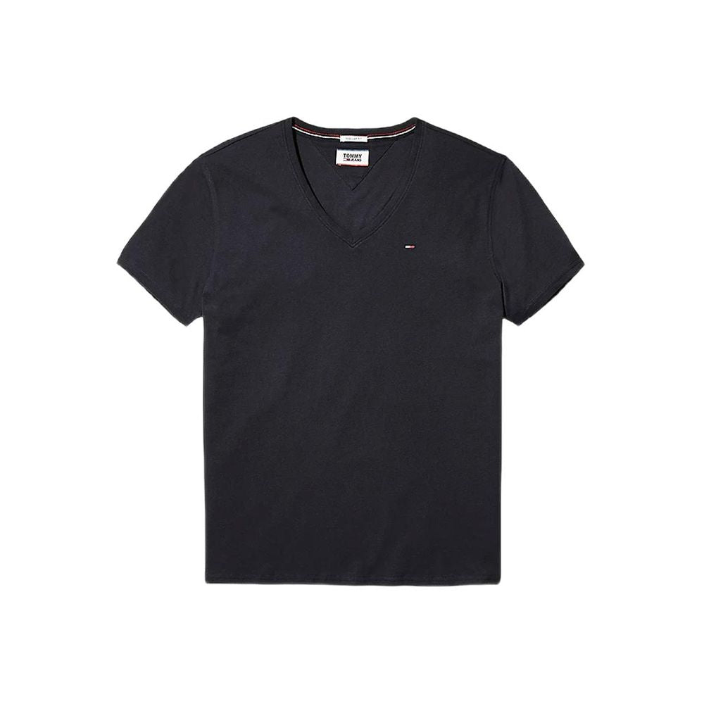 Tommy Hilfiger Jeans Black Cotton T-Shirt | Regal Royce