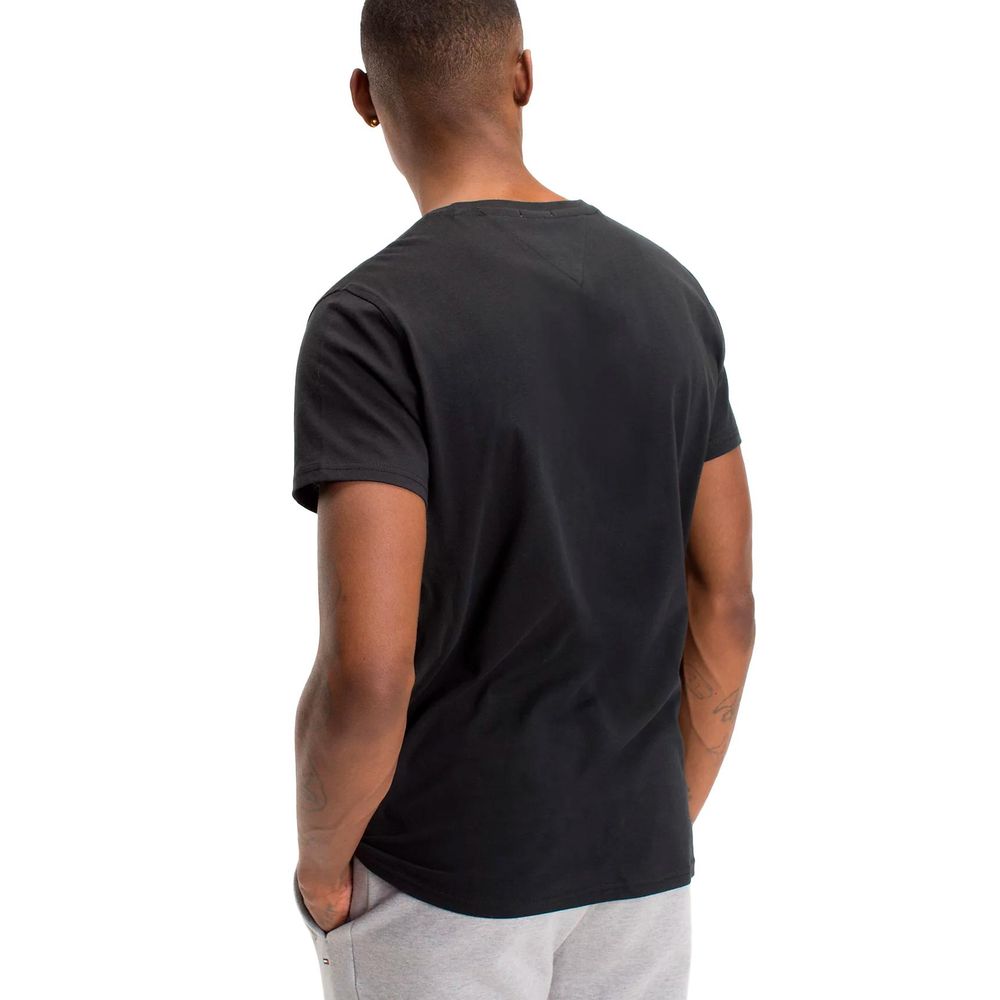 Tommy Hilfiger Jeans Black Cotton T-Shirt | Regal Royce