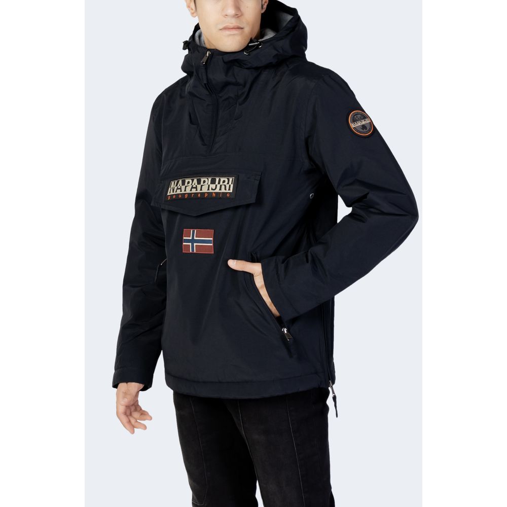 Napapijri Black Polyester Parka | Regal Royce