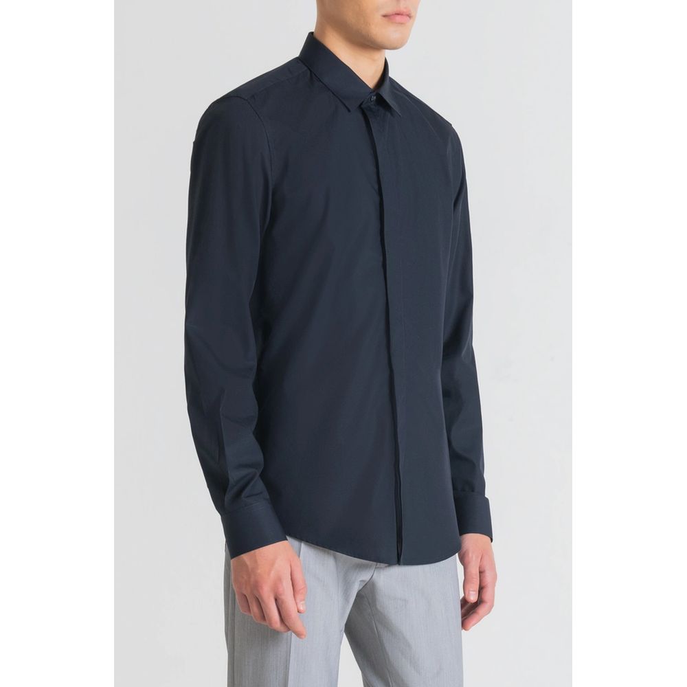 Antony Morato Blue Cotton Dress Shirt | Regal Royce