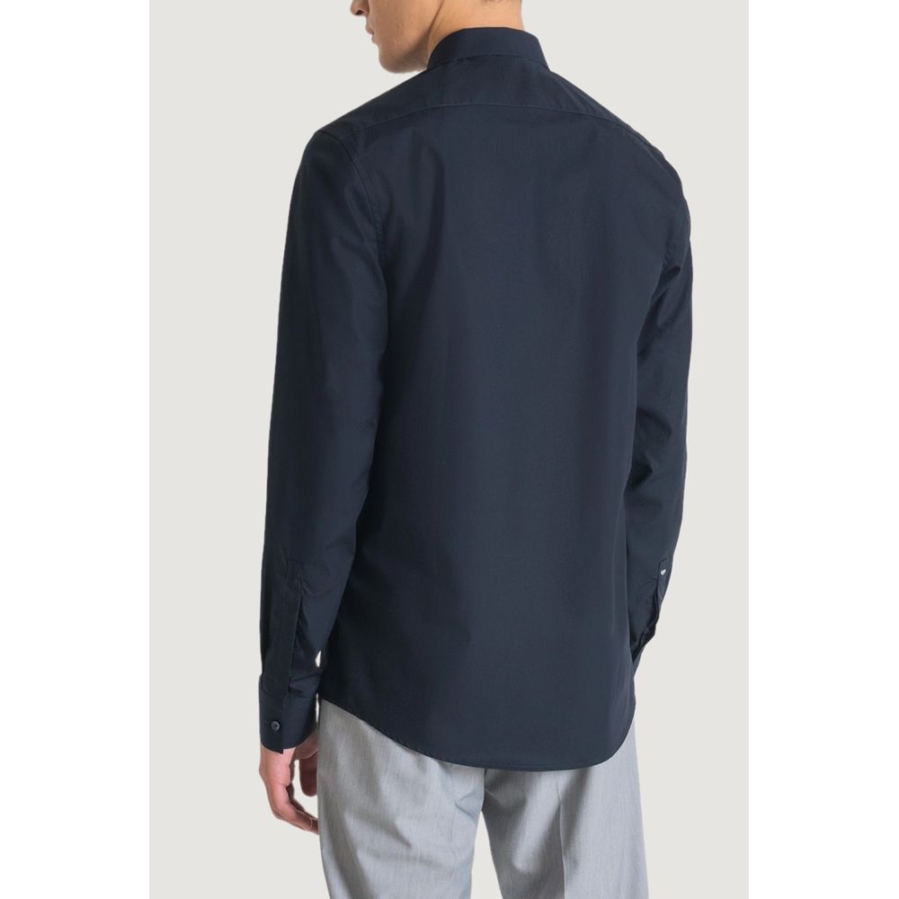 Antony Morato Blue Cotton Dress Shirt | Regal Royce