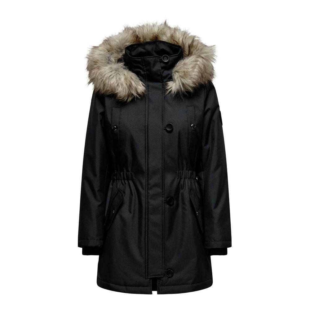 Only Black Polyester Parka | Regal Royce