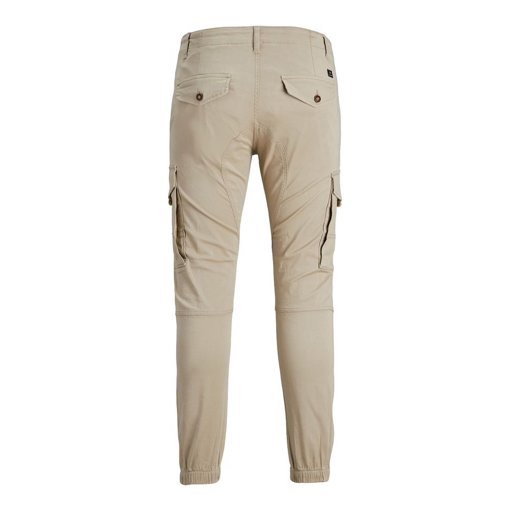 Jack Jones Beige Cotton Cargo Pants | Regal Royce