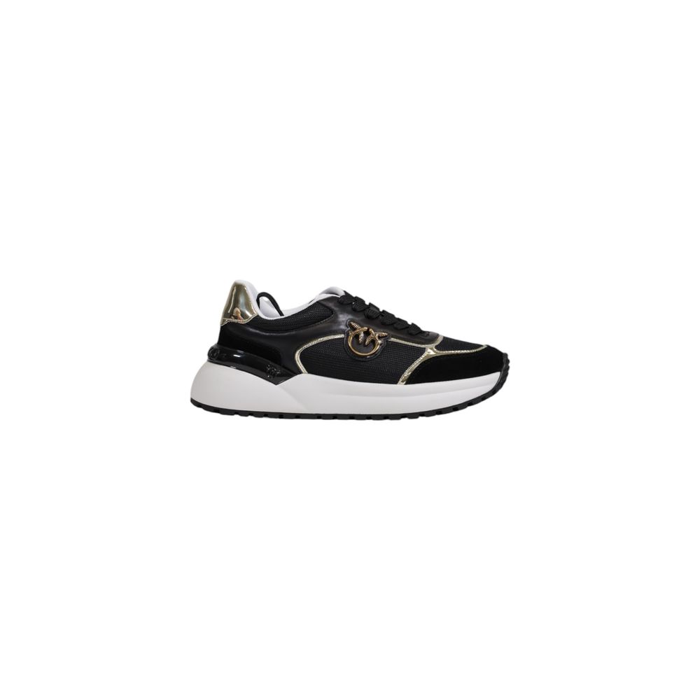 PINKO Black Leather Low Top Sneakers | Regal Royce