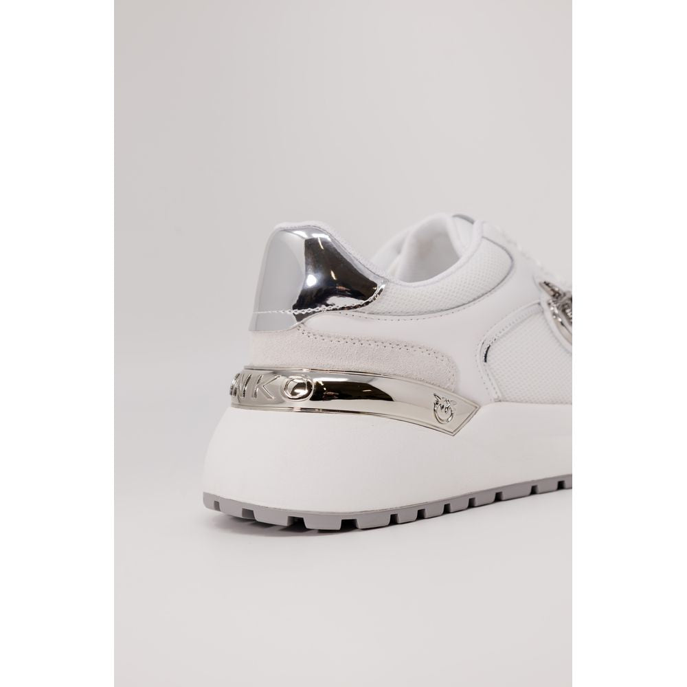PINKO White Leather Low Top Sneakers | Regal Royce