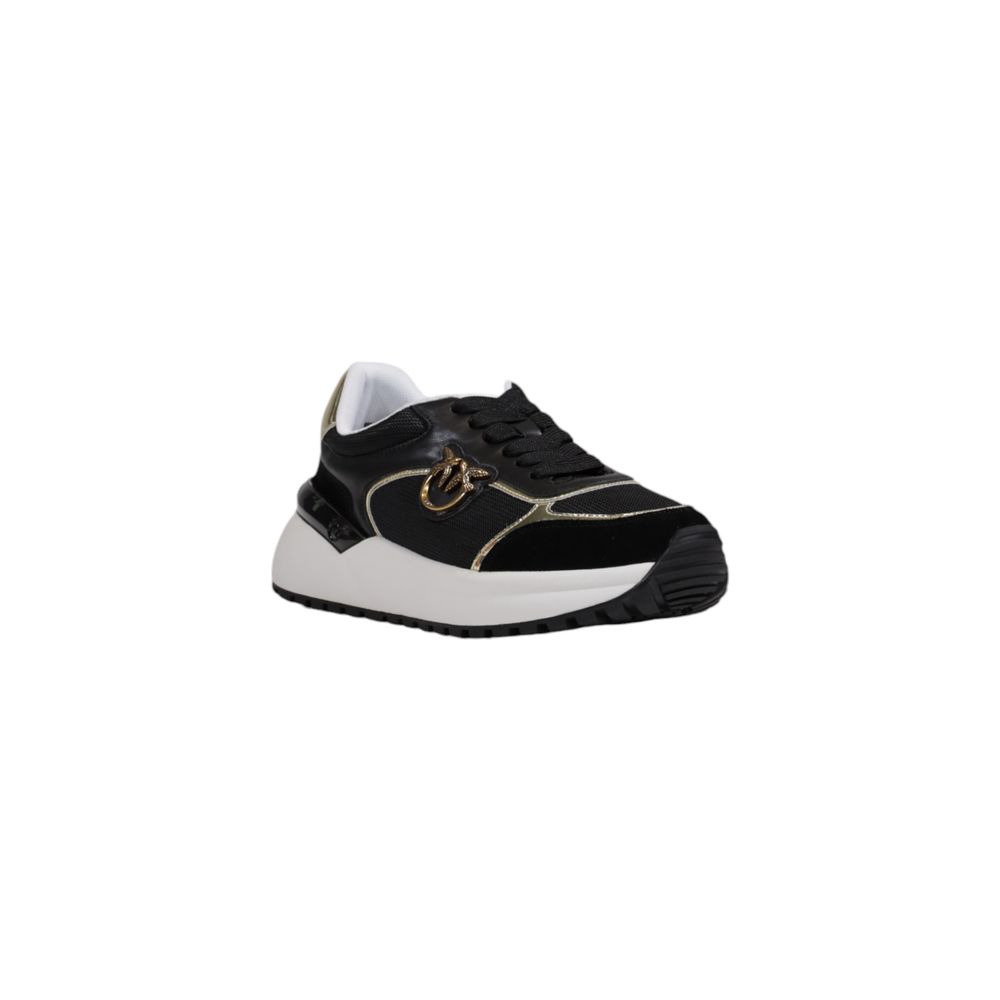 PINKO Black Leather Low Top Sneakers | Regal Royce