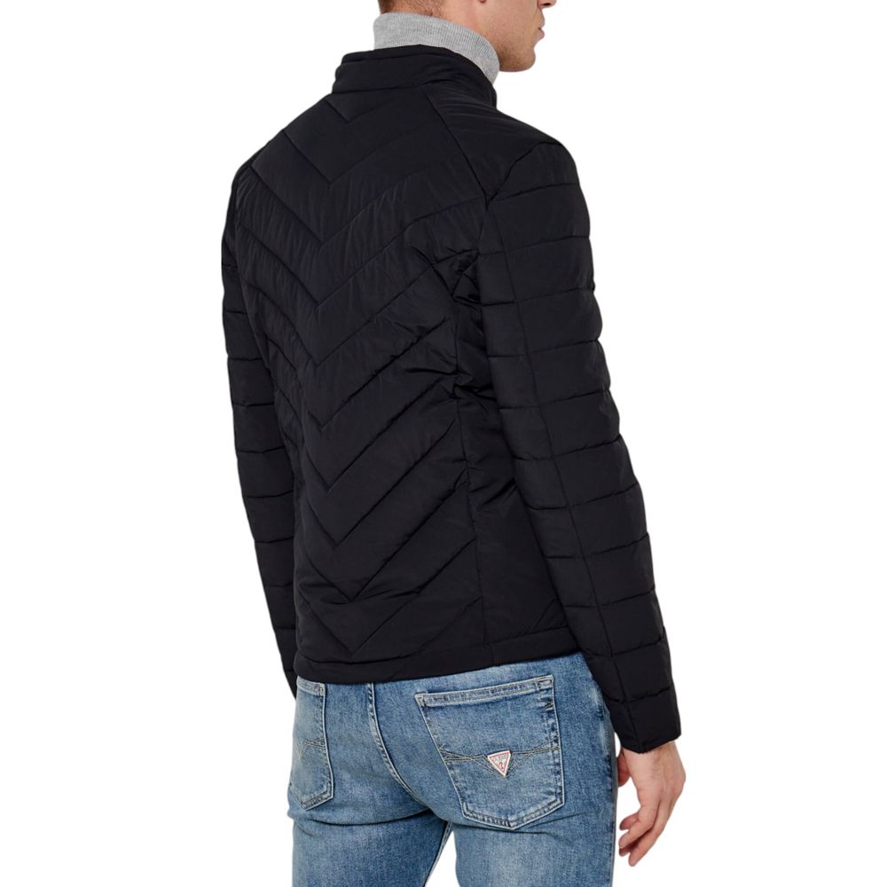 Guess Black Elastane Coat | Regal Royce